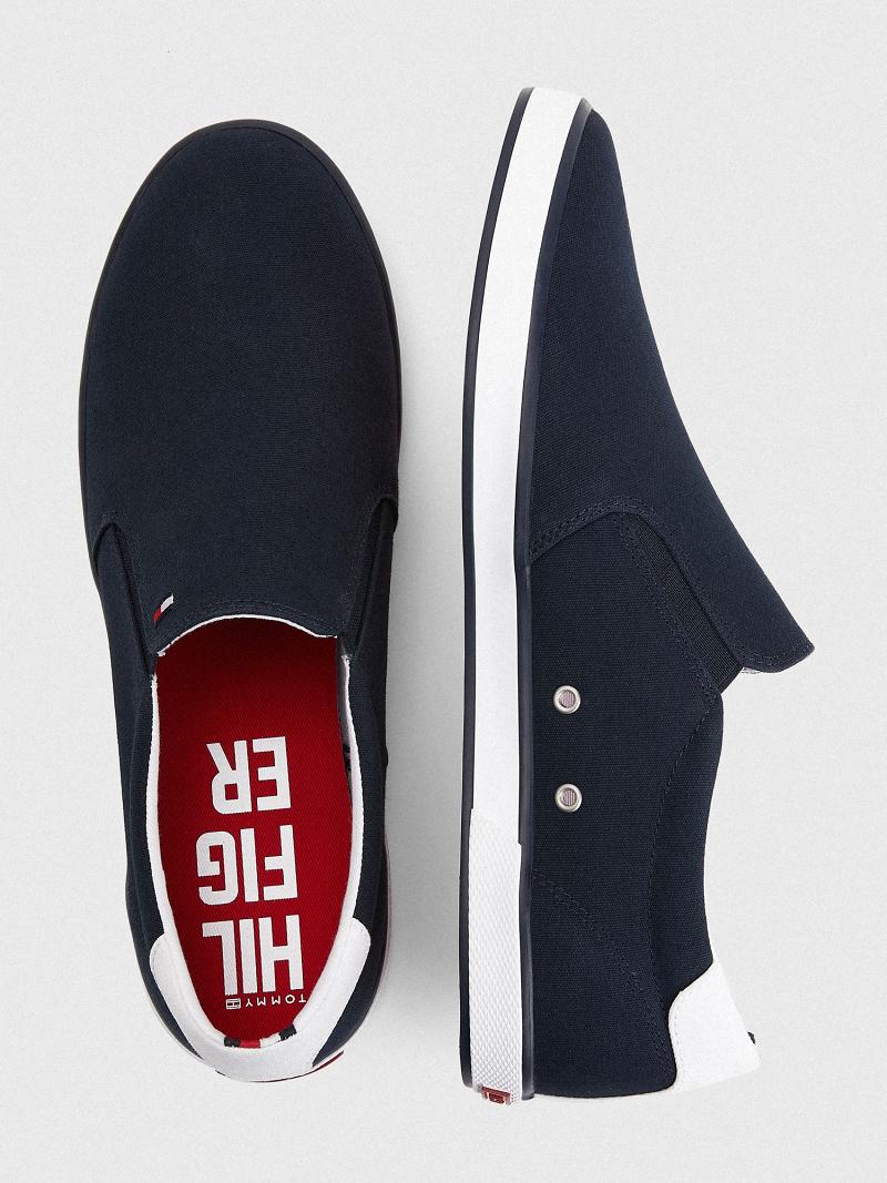 Férfi Tommy Hilfiger Slip-on Sneaker Kék | HU 1413OKI